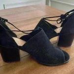 Vince Camuto VC VASHA BLACK NUBUCK SANDAL PUMP HIGH HEEL Size 8M Lace Up Photo 8