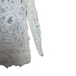 Sans Souci Y2K Women Crop Top L Ivory Crochet Lace Distress Fraying Festival Photo 5