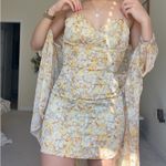 Sabo Skirt  Yellow Floral Dress Mini w/ Shaw Photo 1