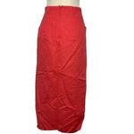 Newport News Vintage Pencil Skirt 10 Coral Pink Linen Pockets Lined Zipper Photo 2
