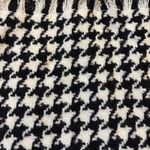 Vintage Charlotte Neuville Houndstooth Wool Mohair Scarf Wrap Shawl Fringe NWT Black Photo 5