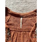 Free People  Bronze Orange Size‎ XSmall 3/4 Sleeve Peasant Dress Tunic Photo 2
