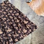 Banana Republic Brown Floral Pleated Mini Skirt Photo 2