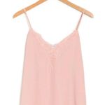 Melrose and Market Blush Pink V Neck Lace Trim Cami Tank Top XSmall NWT Photo 2