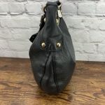 Michael Kors  Gold Studded Strap Black Pebbled Leather Handbag Y2K Photo 1