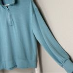 Three Dots Quarter Zip Pullover Top Long Sleeve Relaxed Fit Small Photo 2