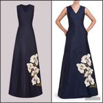 Kay Unger Aurelia Gown Dress Dark Navy Photo 1