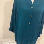 Dana Buchman  | Teal Button-Down Shirt Photo 2