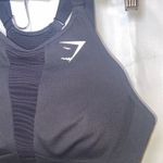 Gymshark Sports Bra Mesh Neckline 2.0 Padded High Support Bra Size Small Black Photo 2