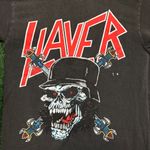 Slayer Cross and Bones Solider Thrash Metal Band T-Shirt Size Medium Photo 1