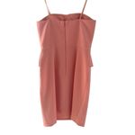 Aidan Mattox  Strapless Pink Coral Peplum Cocktail Mini Dress size 4 Photo 3