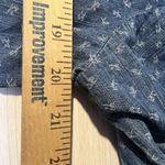 Womens L Country Western Blouse Blue Ditsy White Floral Boho Coquette Farm Purple Size L Photo 7