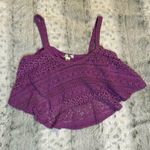 Decree  Purple Lace Crop Top Photo 0