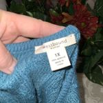 Westbound  Teal Cold Shoulder Crew Neck Cable Knit Sweater Tunic 1X Photo 13