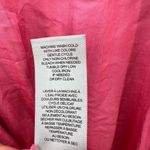 Catherine Malandrino  coral satin smocked split V neck puff long sleeve blouse Photo 7