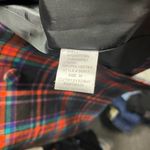 Signatures plaid academic long sleeve trench coat with belt Black Size M Photo 3