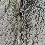 Chico's  Quilted Jacket Silver Gray Size M Medium (1) Mock Neck Full Zip Photo 5