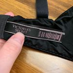 Victoria's Secret Very Sexy Push Up Black Bra Rhinestone Straps Padded Size 32DD Photo 5