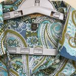 Tommy Bahama Top Women's 10 Multi Color Paisley Button Up Long Sleeve Blouse Photo 5