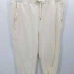 Calia Pants Women XXL NWT Cream Unbleached Straight Leg Crop Drawstring Photo 0