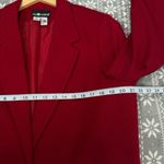 Sag Harbor NWOT  100% Wool Red‎ Blazer w/ Pockets Size 14 Photo 8
