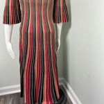 Rapsodia Metallic Stripe Dress Red Photo 5