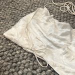 ZARA White Silky Cowl Neck Tie Up Top Size Medium Photo 2