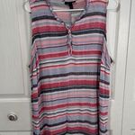 Lane Bryant crinkled striped tank size 22/24 Photo 0