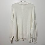 Aerie NWT  WHITE PULLOVER SWEATER SIZE MEDIUM OVERSIZED RIBBED KNIT CREWNECK Photo 3