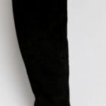 Free People  suede black size 37 wide calf suede over the knee boot $250 boho Photo 0