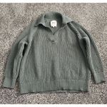 Aerie  Oversized Cable Knit Sweater Olive Green Women’s S Photo 0