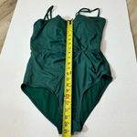 Nicole Miller bandeau twist drape swimsuit green size l Photo 6