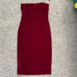 Red velvet tube top dress Size M Photo 1