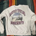 Abercrombie & Fitch soft a&f essentials Ivory Crewneck Sz S Martha’s Vineyard Photo 3