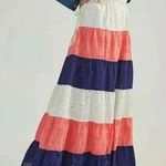 Hutch Anthropologie  Color Block Eyelet Maxi Skirt Women's Skirt Medium Photo 0