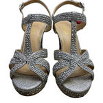 Thalia Sodi EUC  Silver Rhinestone Heels 5M Photo 0
