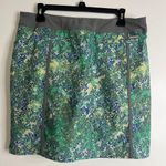 Adidas  Green, Gray & Royal Blue Pull on Stretch Golf Tennis Skort Women's Sz M Photo 3