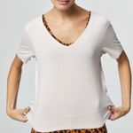 Varley  Holly Tee - Off White XS‎ V Neck Photo 0