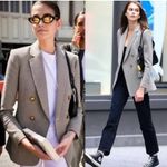 ALC Frank A.L.C. Sedgwick II Double Breasted Plaid Check Houndstooth Blazer Size 4 Photo 2