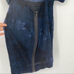Yigal‎ Navy & Black Silk Open back zip Dress Size 4 Blue Photo 4