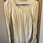 Decree  Cream Knit Sweater large Photo 0