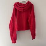 Free People  Red Zip Up Hoodie Photo 7