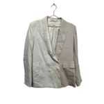 Veronica Beard  Braeton Tan White Dickey Blazer Jacket Officewear Linen size 14 Photo 3