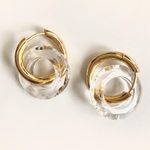 Transparent hoop gold hoop earrings hoops earrings special design dangle hoops earrings Photo 1