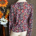 Wild Fable Long Sleeved Floral Crop Top Blouse | MEDIUM | Photo 4