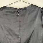 Carven Black Structured Square Neckline Puff Sleeve Silk Mini Dress Size 6 Photo 4