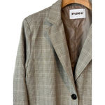 Studio W Blazer Womens Size 14 Beige Plaid 3 Button Business Suit Jacket Pockets Tan Photo 1