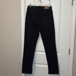 ZARA Split Hem Slim Jeans Black High-Rise Full Length Straight Leg Size 8 Photo 10