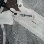 Karen Millen NWT  Mixed Mesh Spot Tulle Collared Jersey Blouse $200 fall lace Photo 5