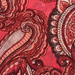 INC International Concepts Red Paisley Mesh Ruched Women Medium Y2K Vintage Photo 4